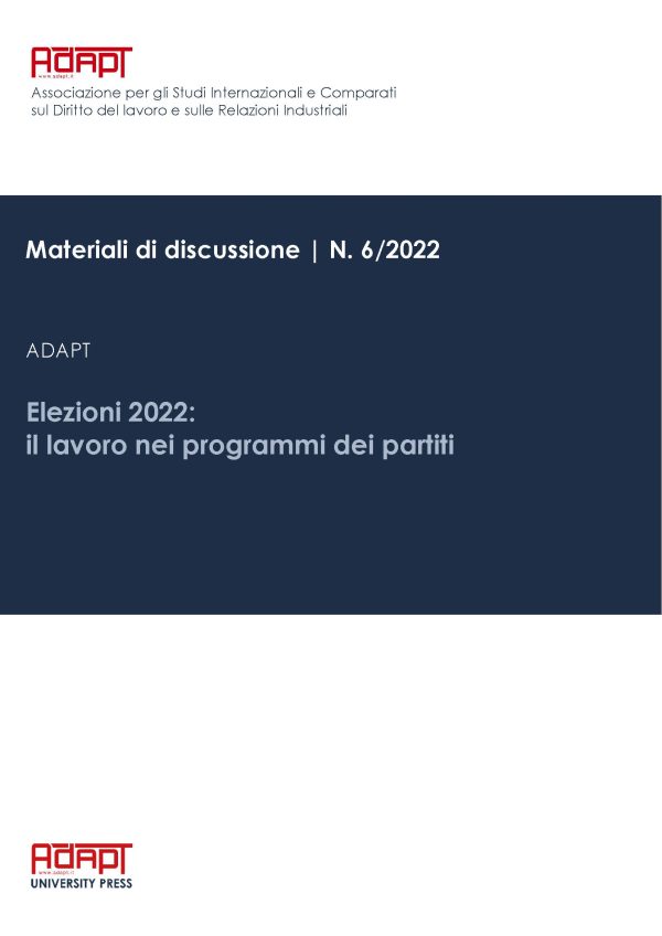 Elezioni 2022: il lavoro nei programmi dei partiti