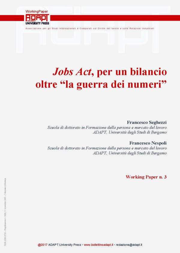 Jobs Act, per un bilancio oltre “la guerra dei numeri”
