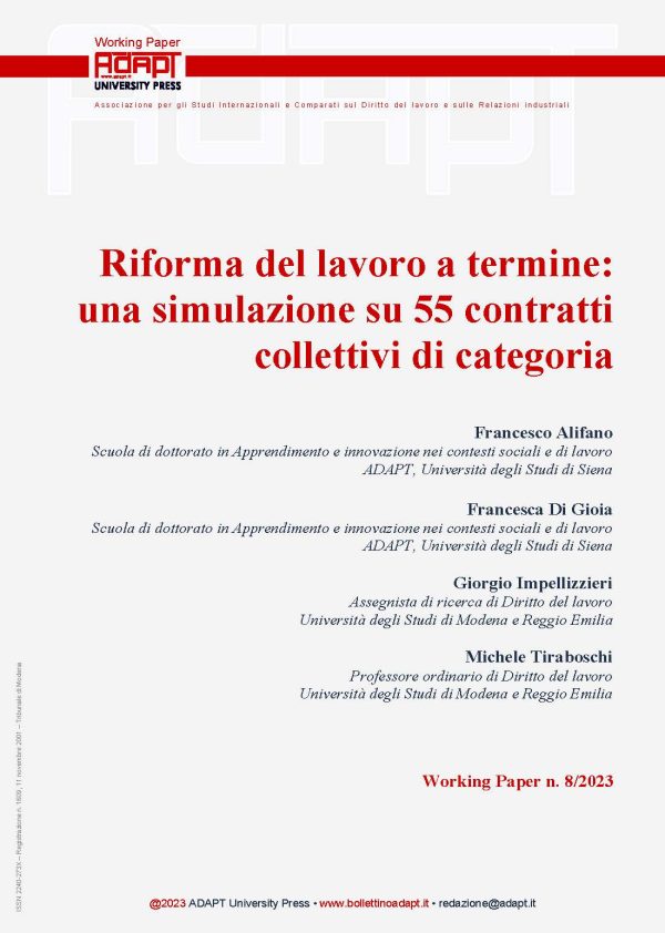 Riforma del lavoro a termine: una simulazione su 55 contratti collettivi di categoria