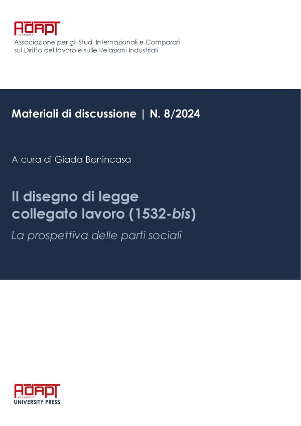 Il disegno di legge collegato lavoro (1532-bis). La prospettiva delle parti sociali