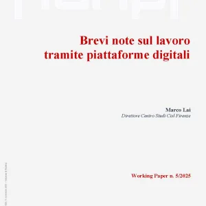 Brevi note sul lavoro tramite piattaforme digitali