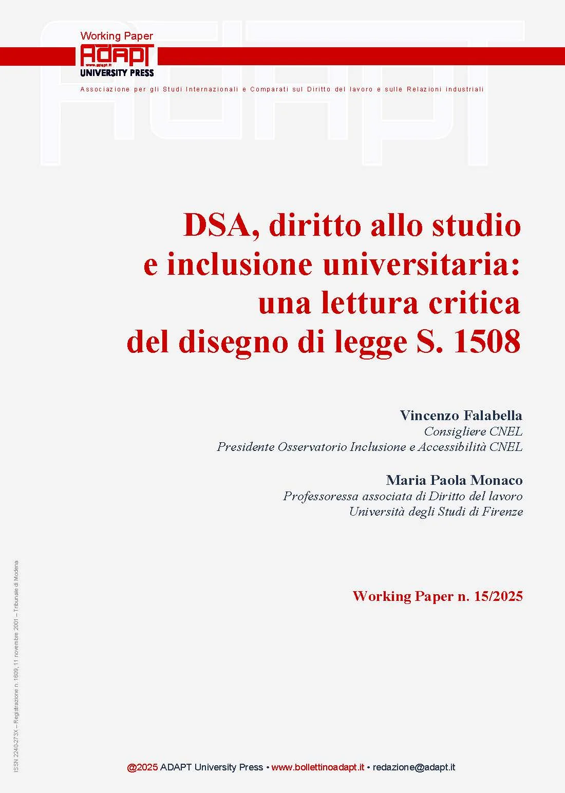 DSA, diritto allo studio e inclusione universitaria: una lettura critica del disegno di legge S. 1508